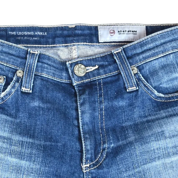 AG Adriana Goldschmied The Legging Ankle Super Skinny Jeans Distressed 26R - Picture 4 of 12